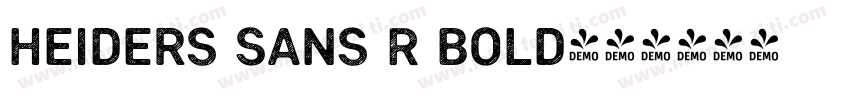 Heiders Sans R Bold字体转换